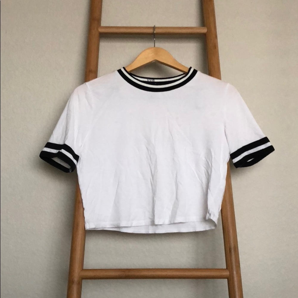 Cute black and white shirt.